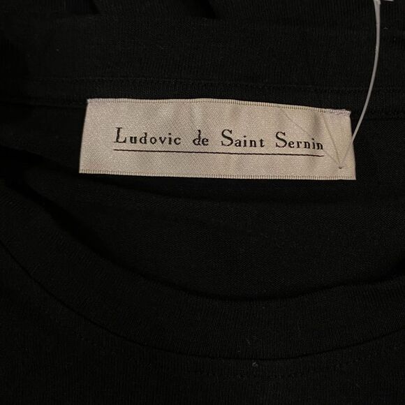 Ludovic de Saint Sernin logo-embroidered maxi dress short sleeve Revolve FWRD M - Picture 8 of 11